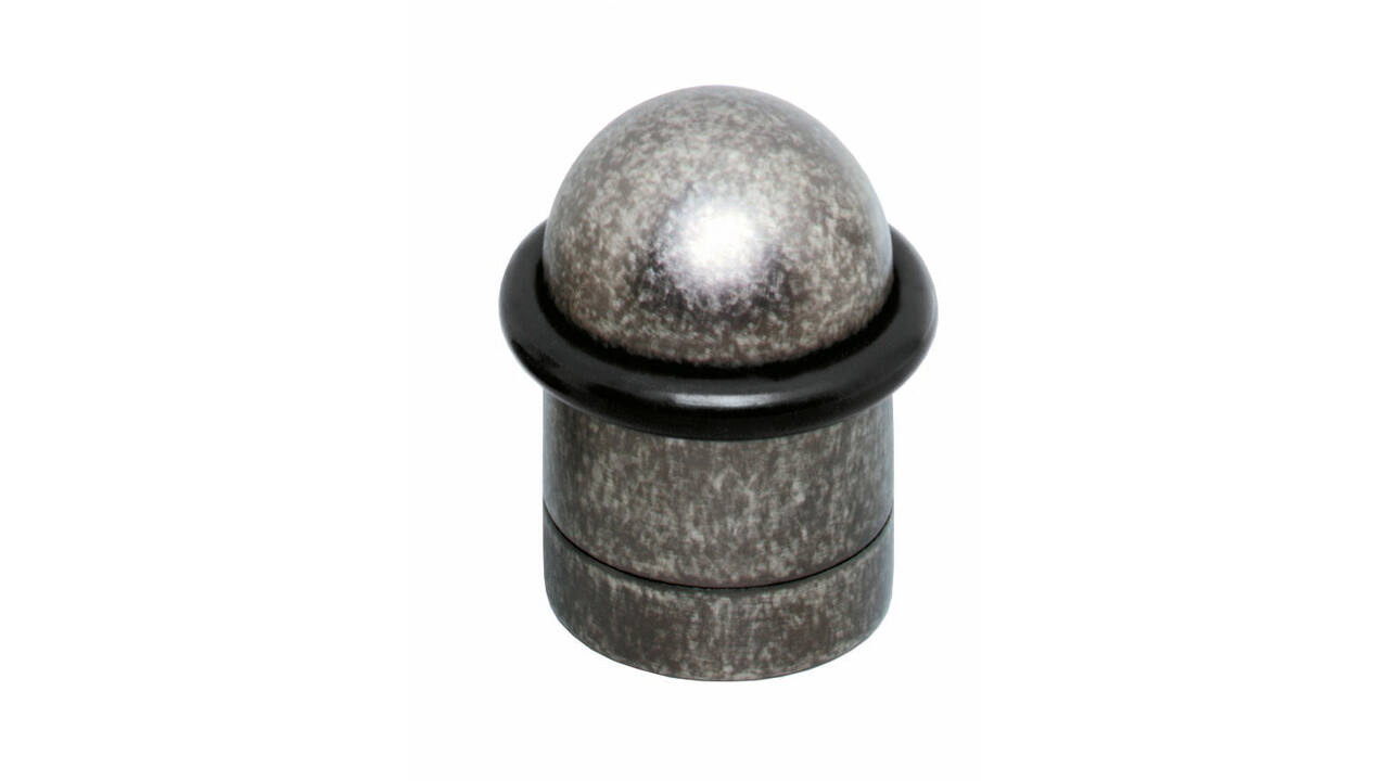 Deurstop met zwarte ring ø32x45mm oud grijs