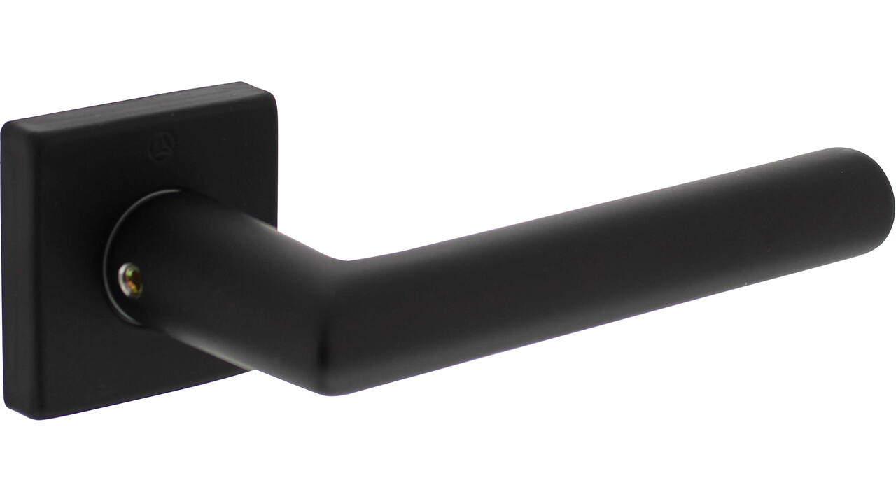 Gatdeel Broome met rozet verdekt 50x50x10mm met nokken zwart