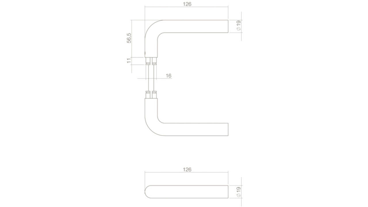 Deurkruk Luzern structuur zwart