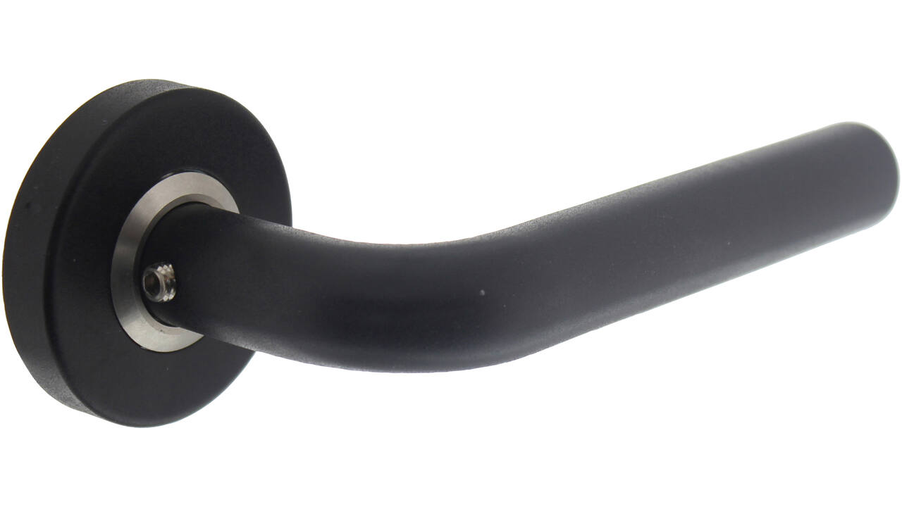 Gatdeel Luzern op rozet verdekt ø53x10mm structuur zwart