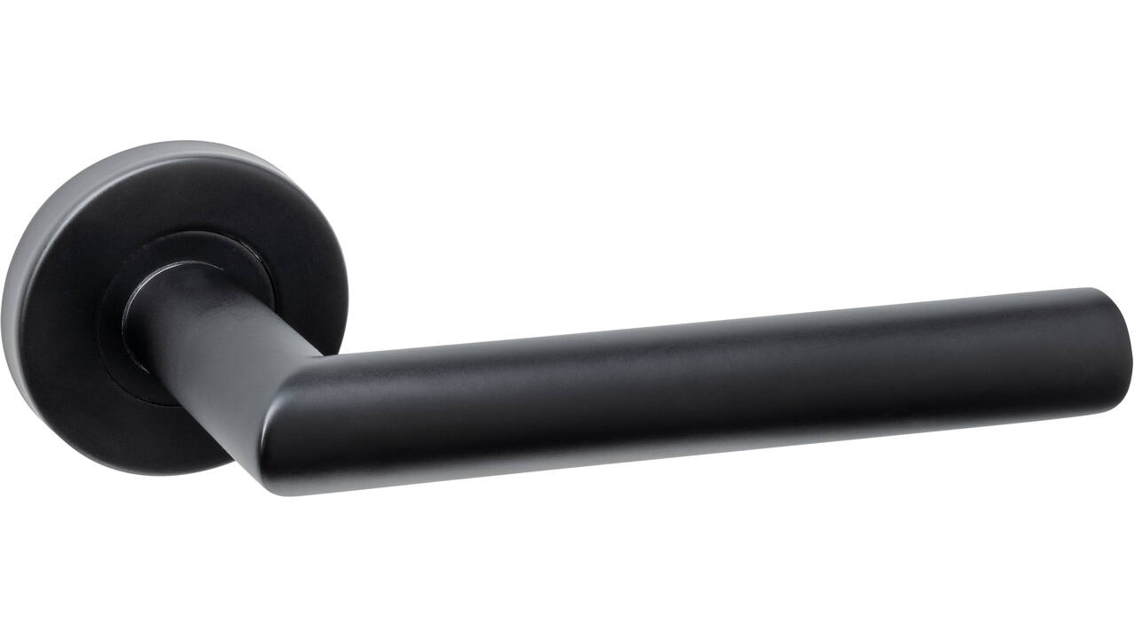 Deurkruk Jura basic op rozet verdekt ø53x10mm zwart