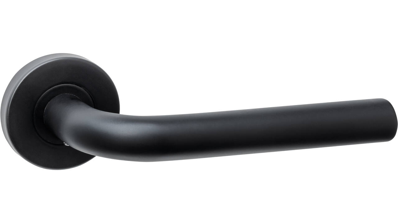 Deurkruk Luzern basic op rozet verdekt ø53x10mm zwart