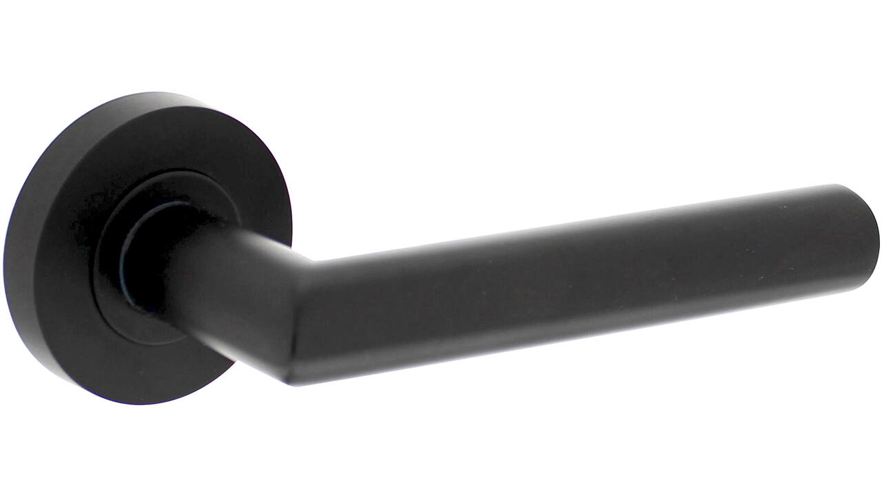 Gatdeel rechts Bastian op rozet verdekt ø52x10mm met nokken zwart