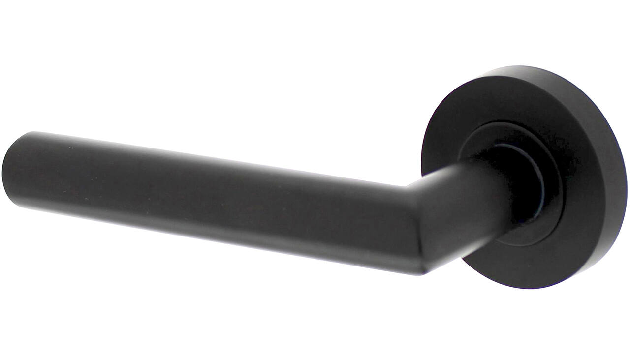 Gatdeel links Bastian op rozet verdekt ø52x10mm met nokken zwart