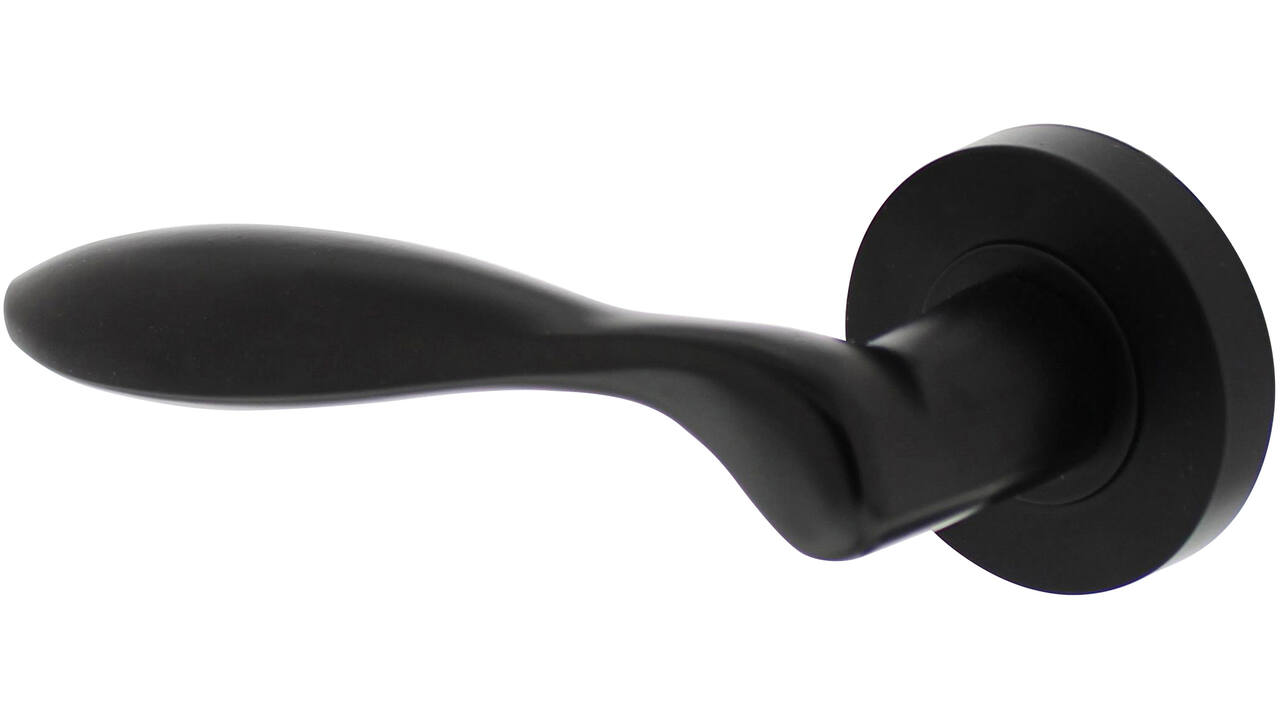 Gatdeel links George op rozet verdekt ø52x10mm met nokken zwart