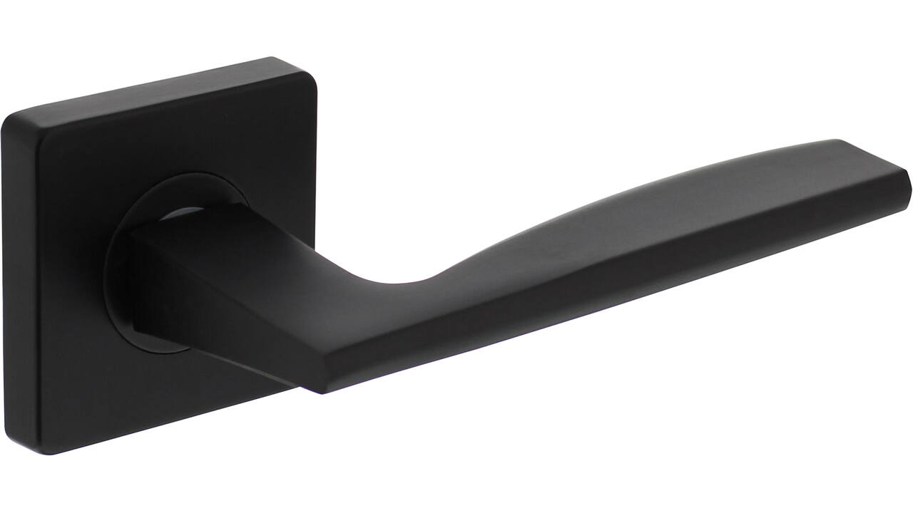 Gatdeel Apollo op rozet verdekt 55x55x10mm met nokken zwart