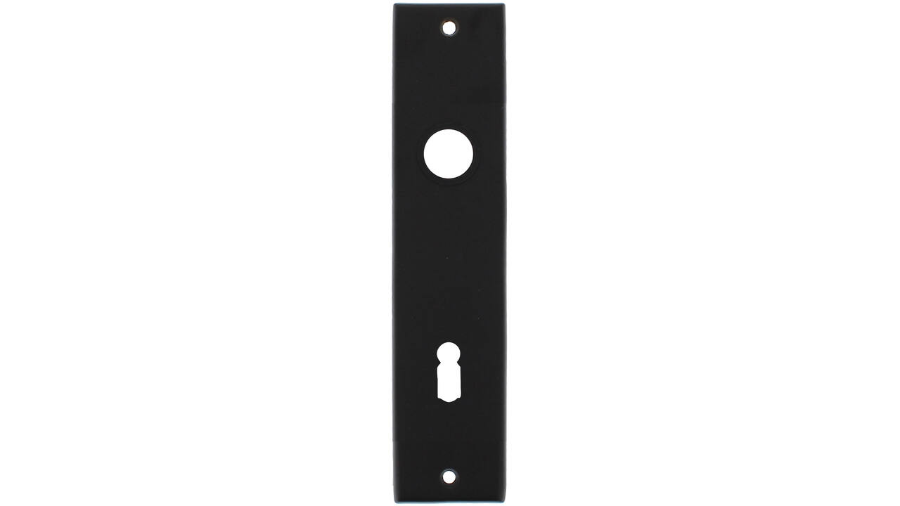 Schilden rechthoekig 181x41x7mm sleutelgat 72mm zwart