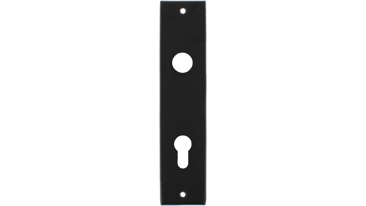 Schilden rechthoekig 181x41x7mm profielcilindergat 72mm zwart
