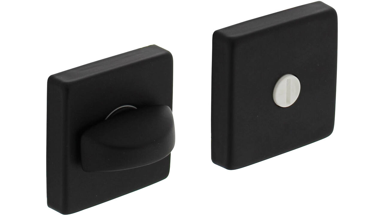 WC-sluiting verdekt 50x50x10mm met nokken en stift 8x8mm zwart