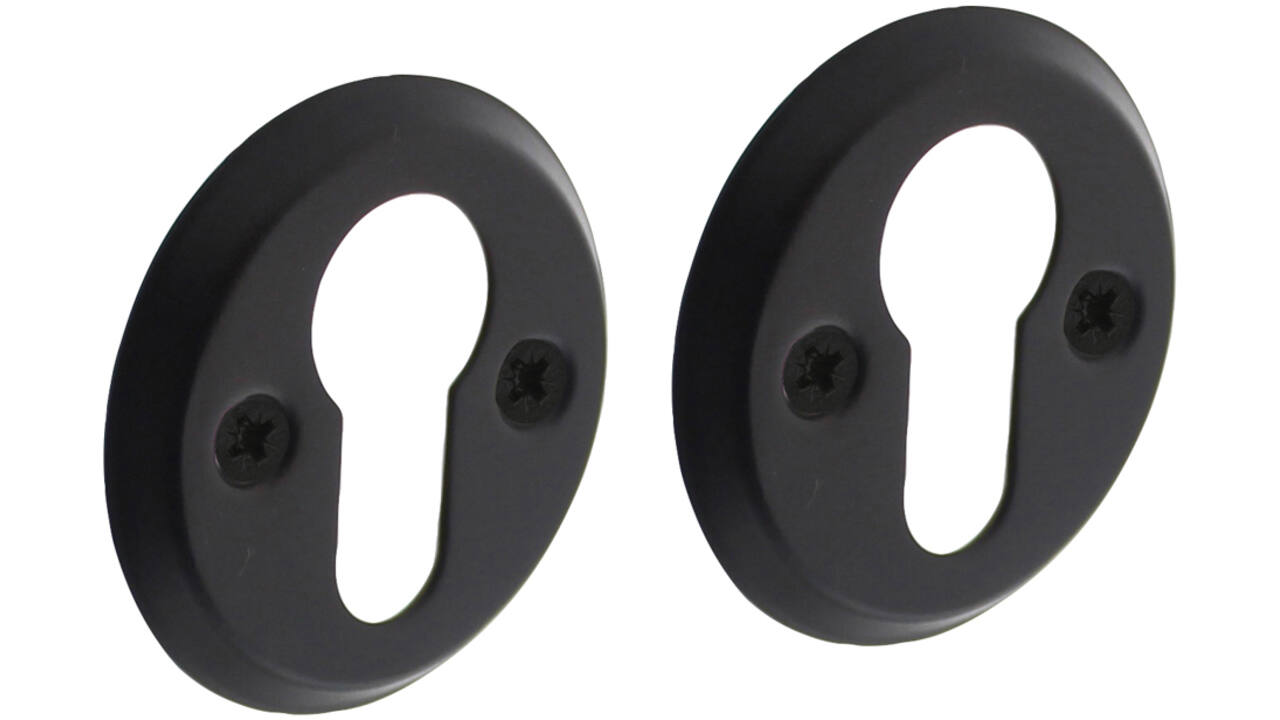 Cilinderrozetten ø50x5mm zwart