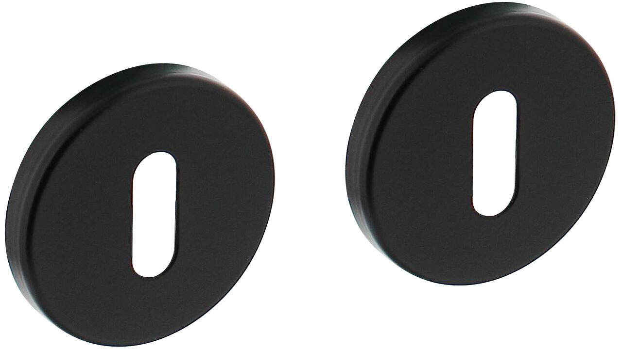 Sleutelrozetten verdekt ø51x5mm met nokken zwart