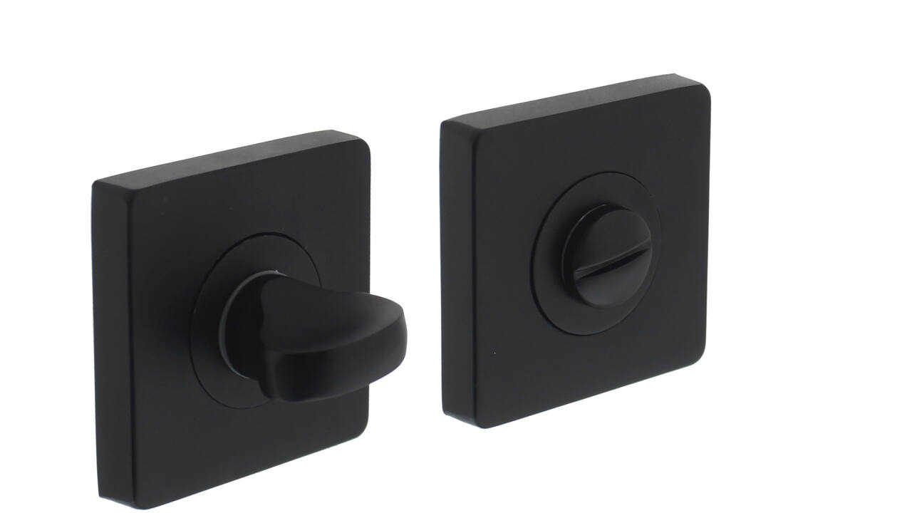 WC-sluiting verdekt 55x55x10mm met nokken en stift 8x8mm zwart