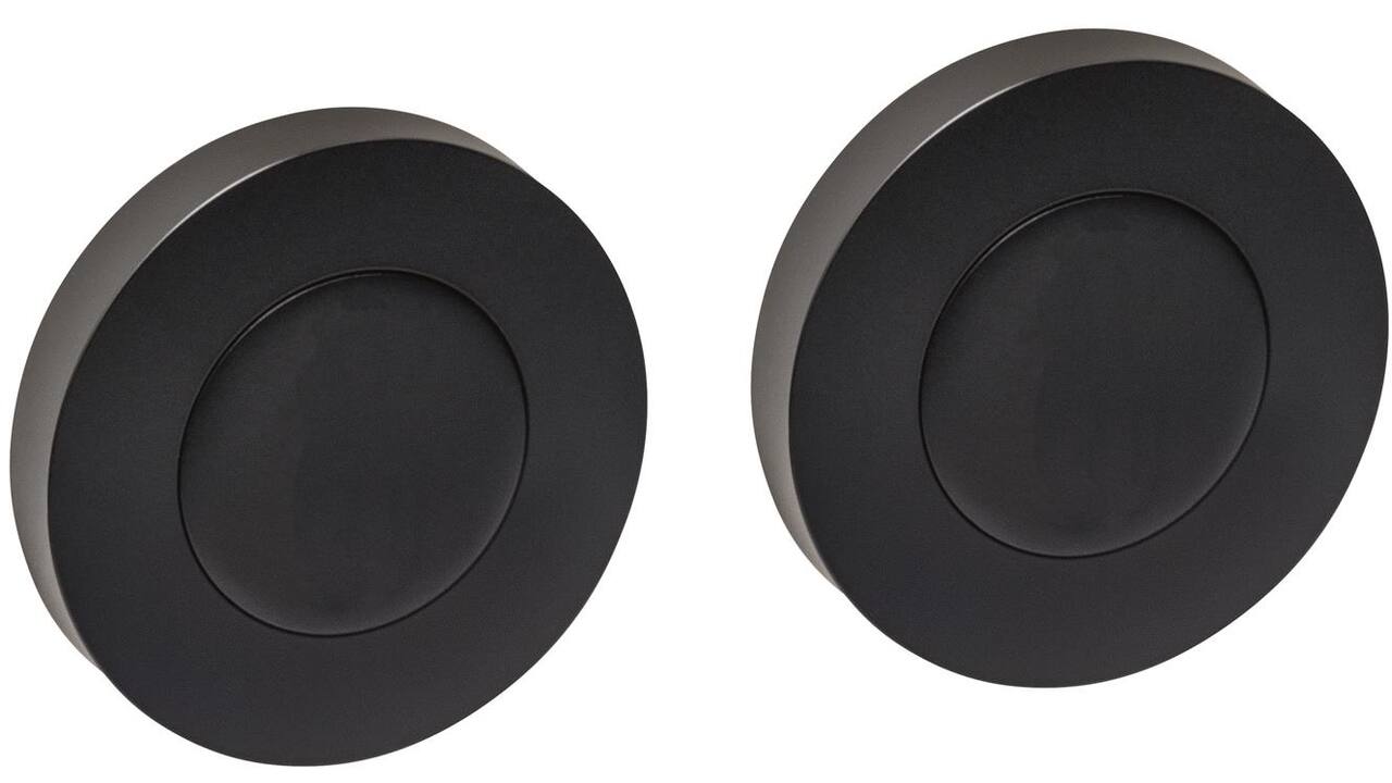Afdekrozetten verdekt ø53x10mm met nokken zwart