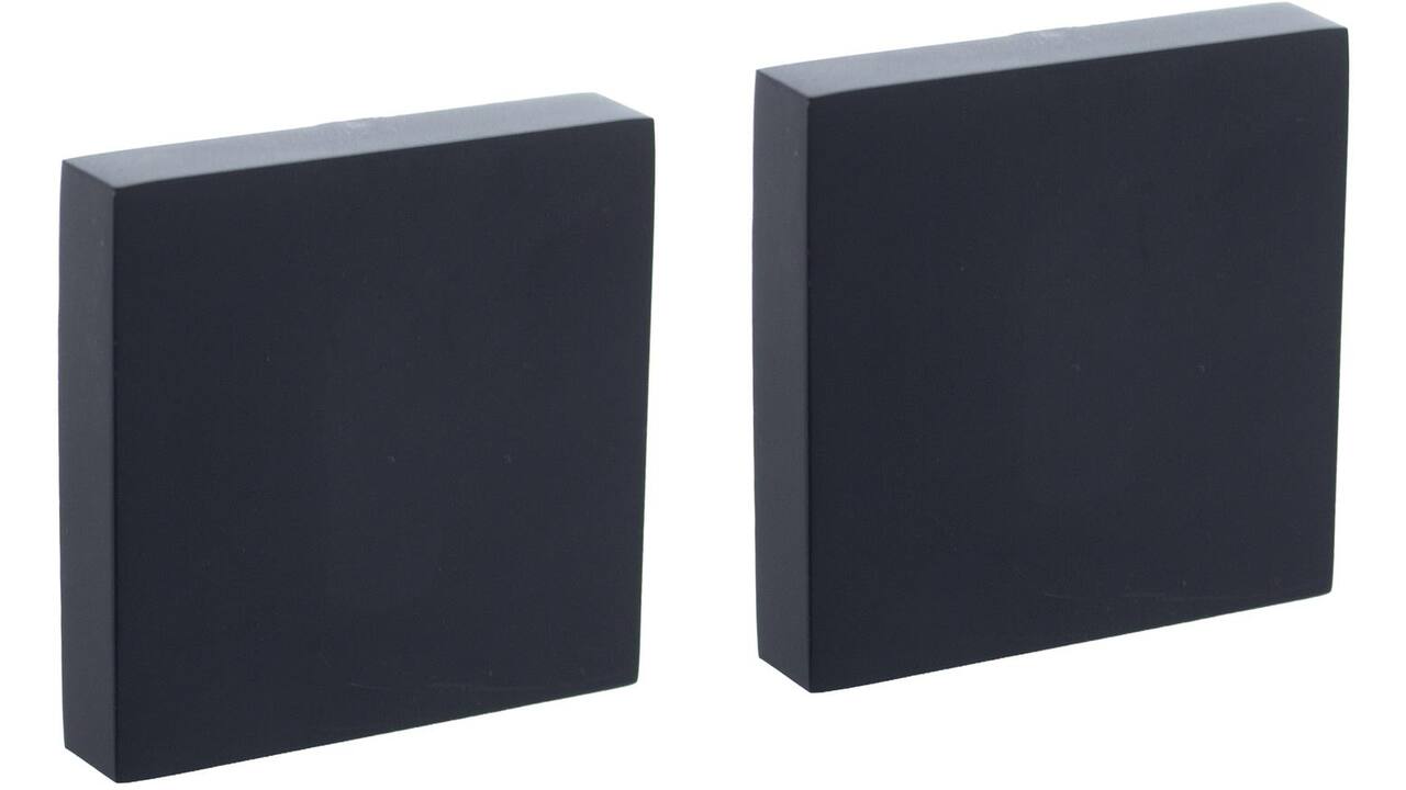 Afdekrozetten verdekt 52x52x10mm met nokken zwart