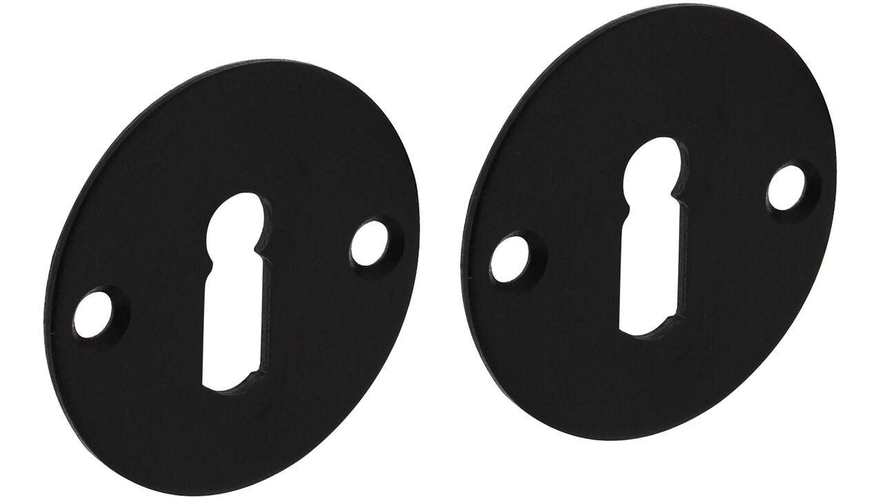 Sleutelrozetten ø51x2mm structuur zwart