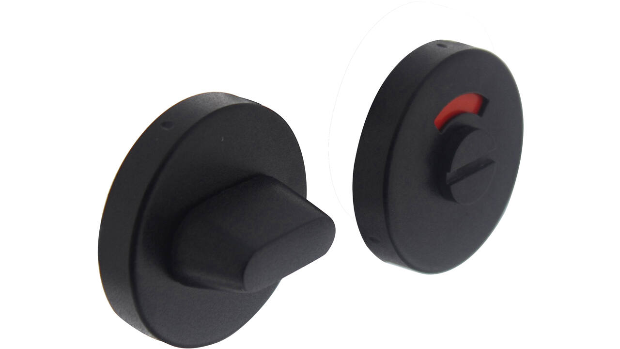WC-sluiting verdekt ø53x10mm met stift 8x8mm structuur zwart