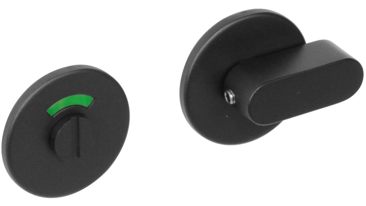 WC-sluiting verdekt ø53x5mm met comfortknop en stift 8x8mm structuur zwart