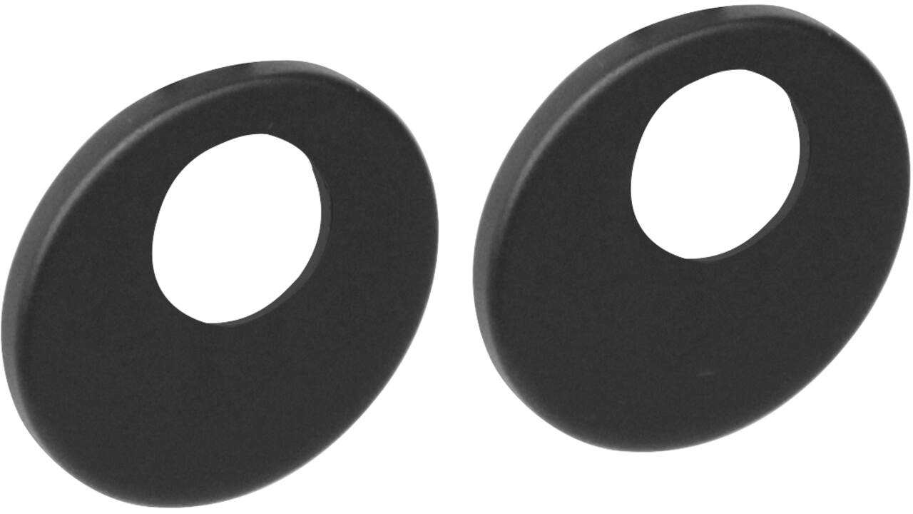Rondcilinderrozetten verdekt ø53x5mm structuur zwart