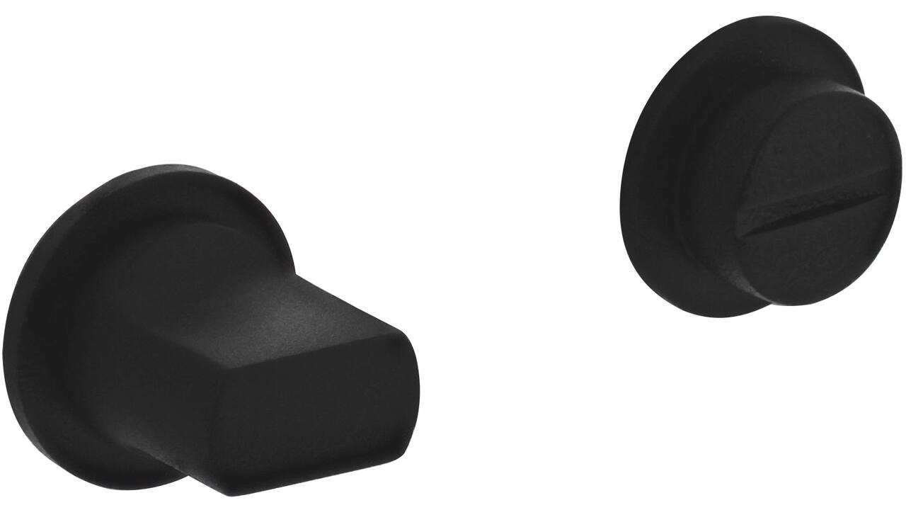 WC-sluiting zelfklevend ø30x3mm met stift 8x8mm structuur zwart