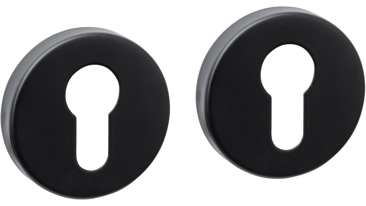 Cilinderrozetten basic verdekt ø53x10mm zwart