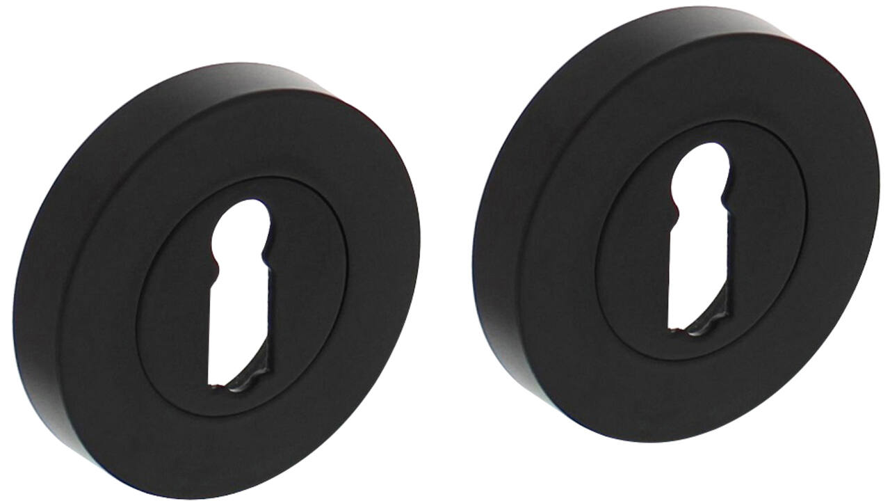 Sleutelrozetten verdekt ø52x10mm met nokken zwart