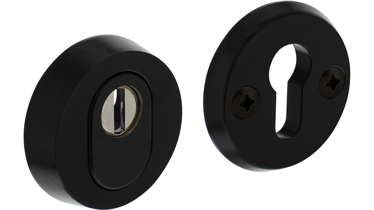 SKG3 veiligheidsrozetten rond ø60x15mm profielcilindergat met kerntrekbeveiliging zwart