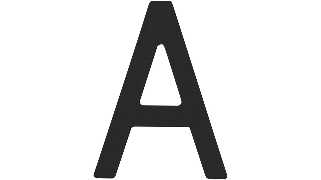 Huisletter A 100mm structuur zwart
