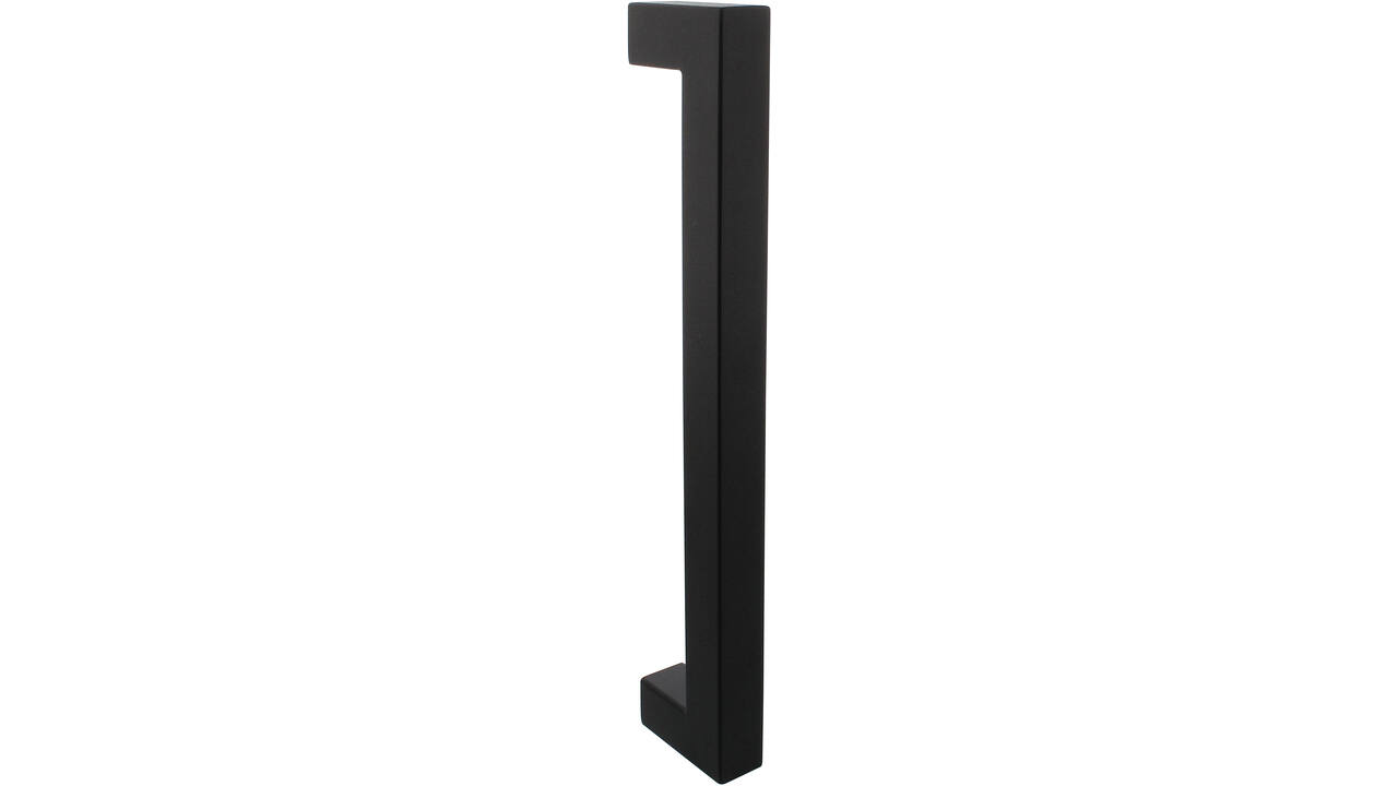 Deurgreep vierkant 325x60x25mm hart op hart 300mm structuur zwart