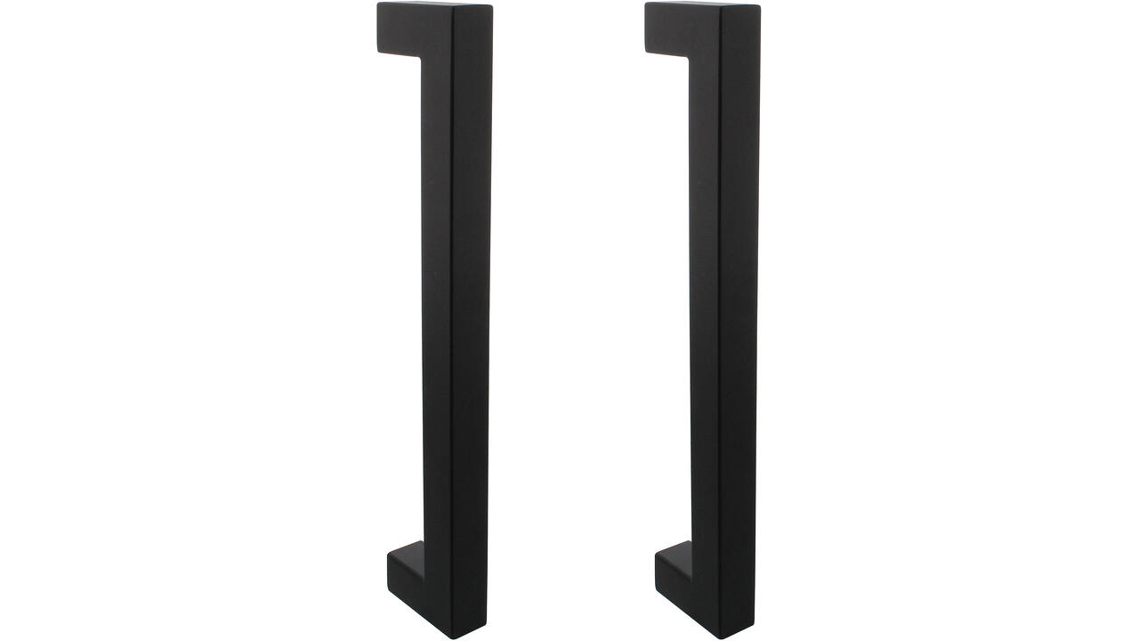 Deurgrepen vierkant 325x70x25mm hart op hart 300mm structuur zwart