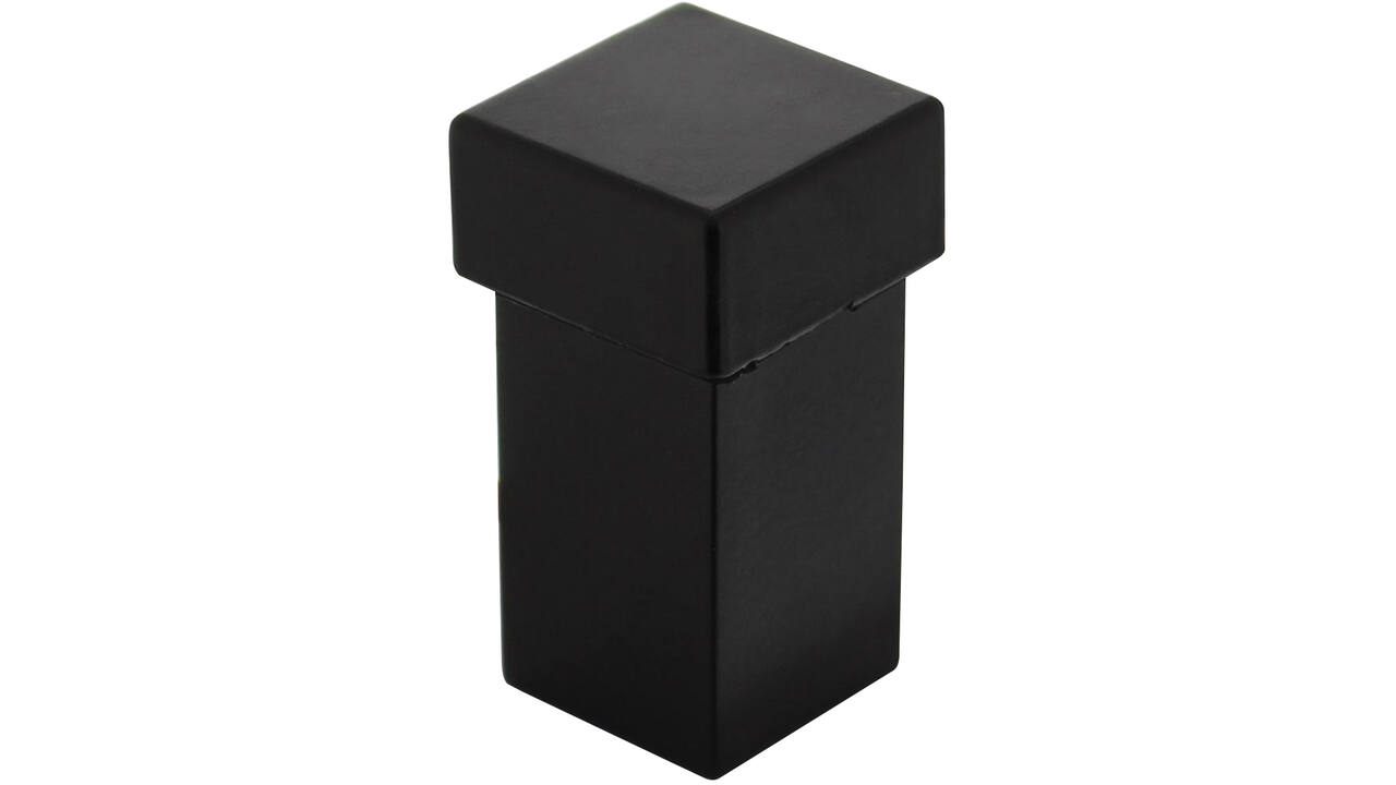 Deurstop vierkant 56x30x30mm universele montage zwart