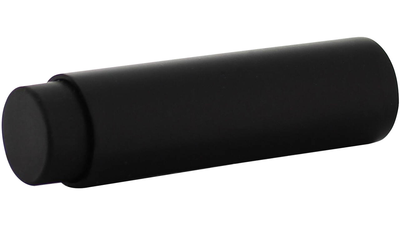 Deurstop ø22x80mm wandmontage zwart