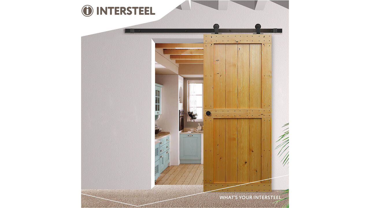 Schuifdeursysteem 2x1 meter met hangrollen recht top 130mm zwart
