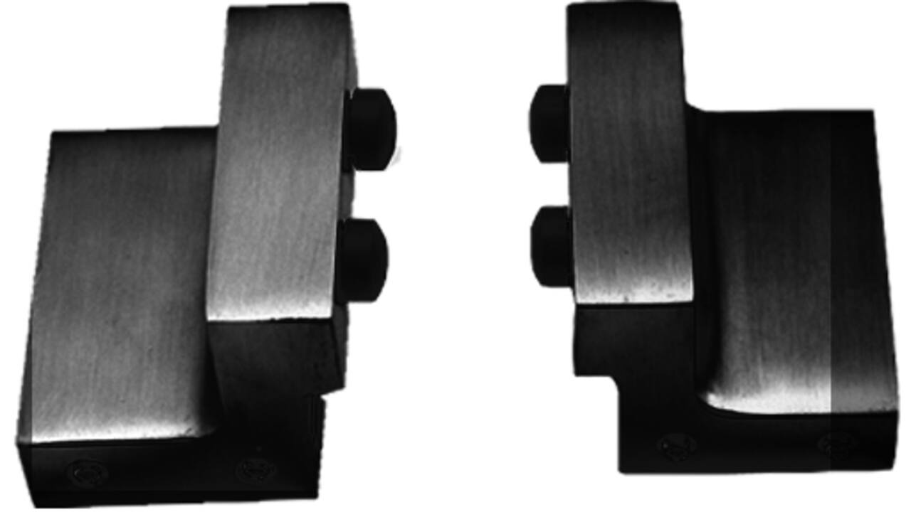 Set van 2 stoppers tbv schuifdeursysteem inclusief bevestiging zwart
