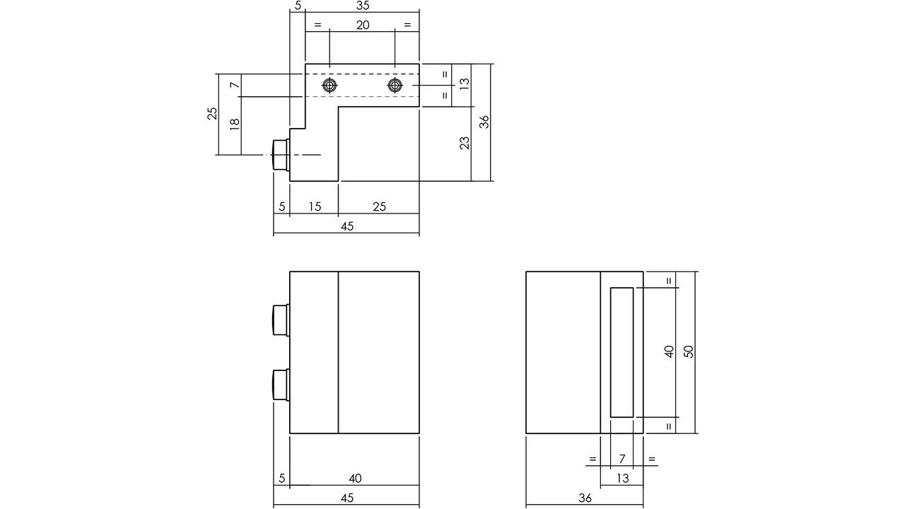 Set van 2 stoppers tbv schuifdeursysteem inclusief bevestiging zwart