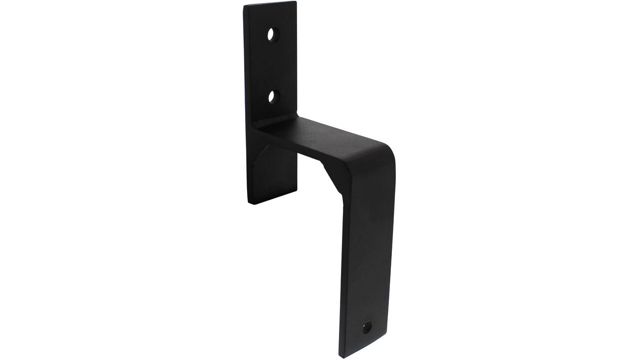 Set van 5 wandsteunen tbv parallel geplaatste schuifdeuren zwart