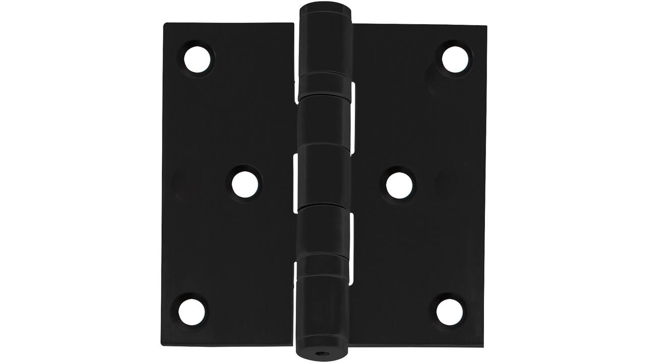 Kogellagerscharnier recht 3" (76x76x2,5mm) rvs zwart