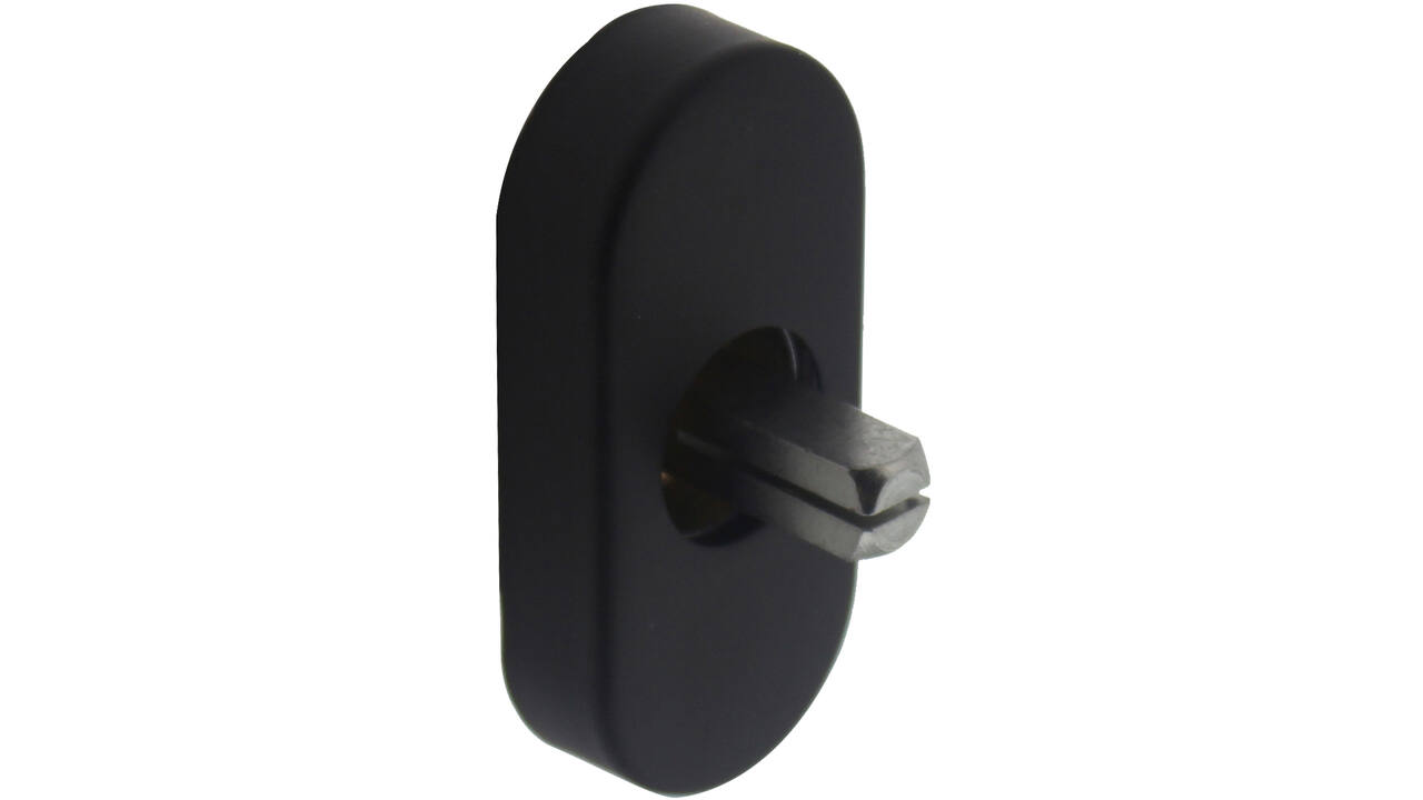 Basisplaat ovaal tbv raamkruk hals ø18mm zwart