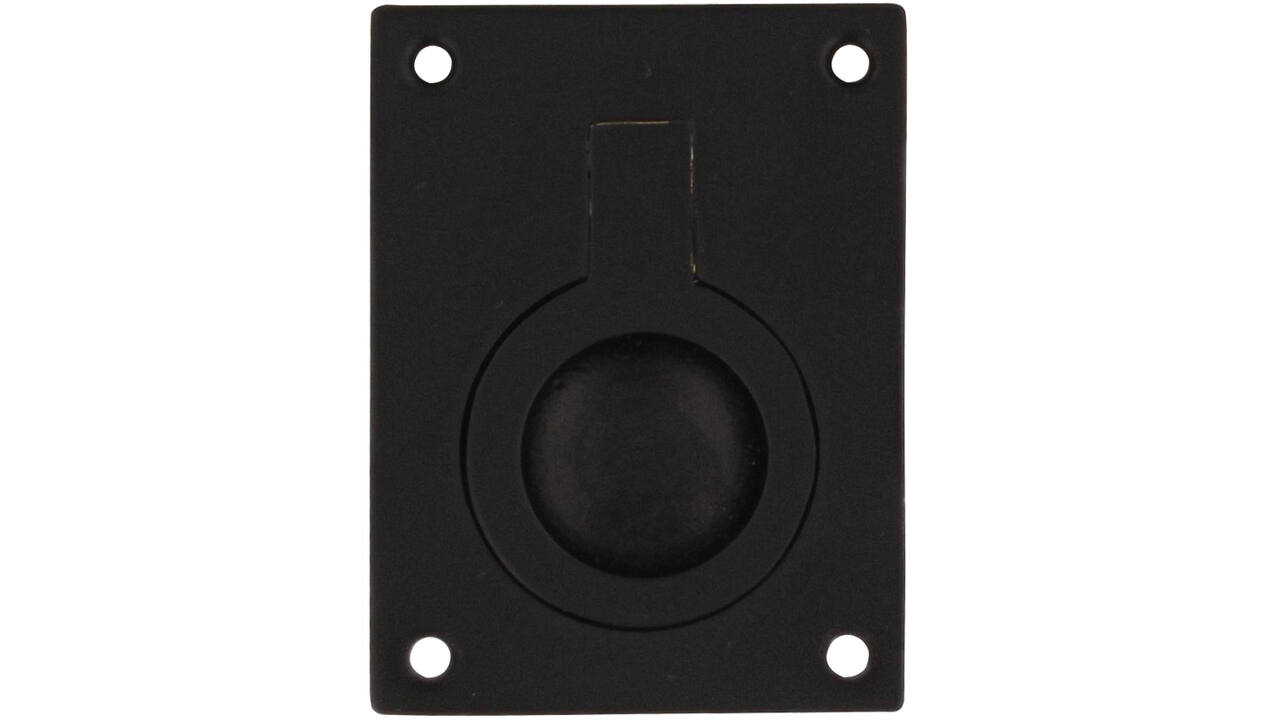 Luikring recht 41x31mm zwart