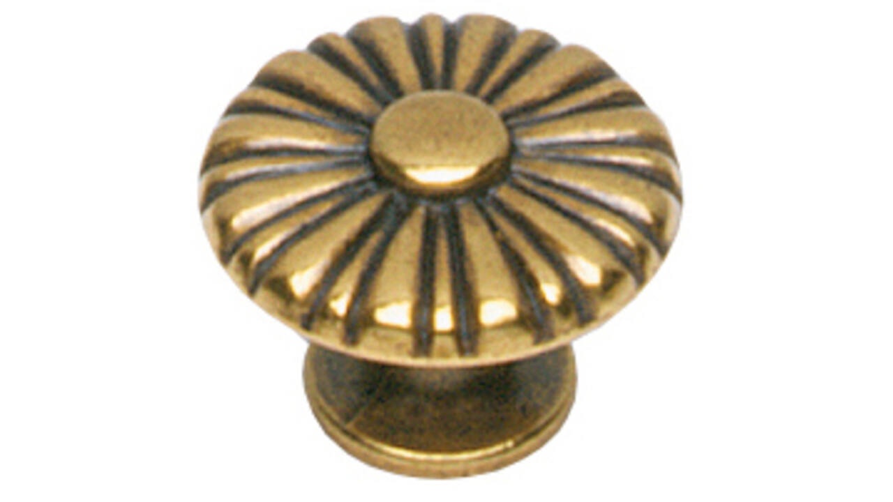 Meubelknop rond/zon ø30mm gebruineerd