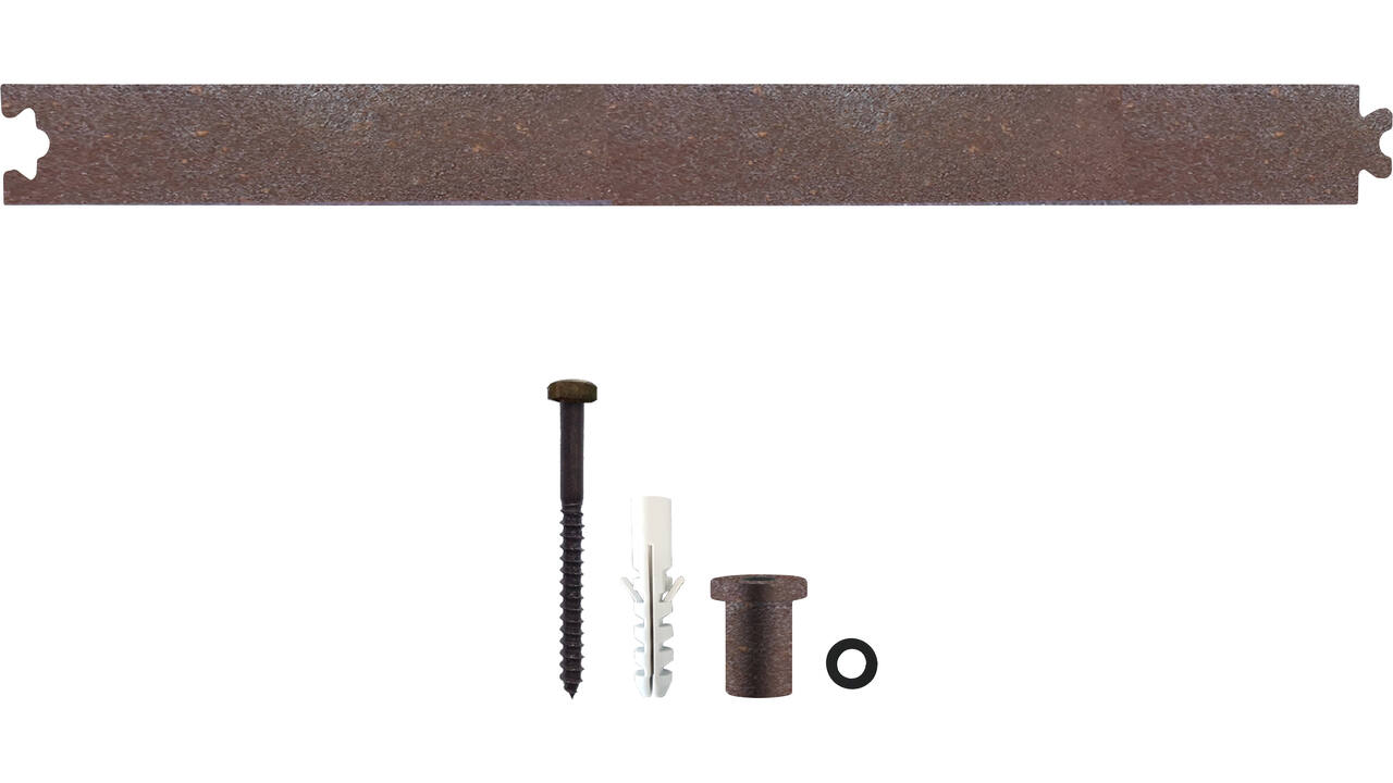 Tussenrail 45cm tbv schuifdeursysteem inclusief bevestigingsset antiek