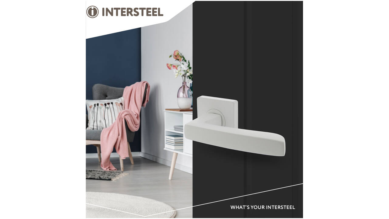 Deurkruk Minos op rozet verdekt 55x55x10mm met nokken wit