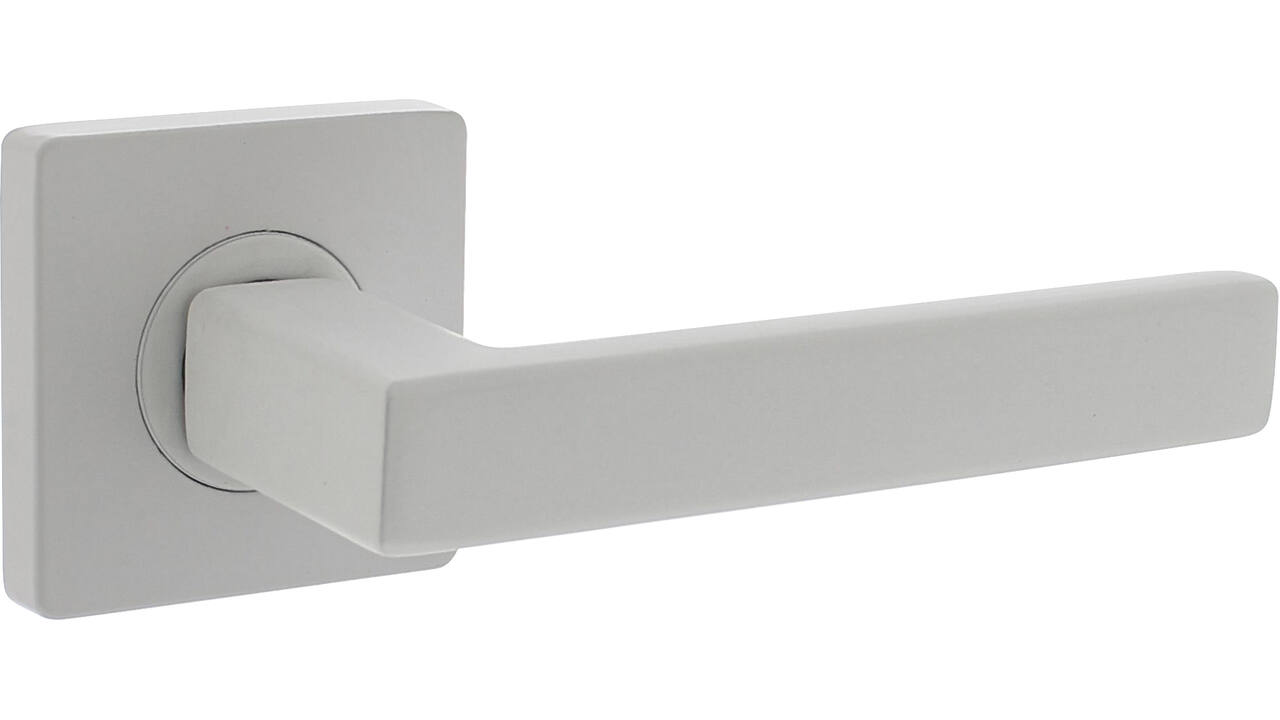 Deurkruk Hera op rozet verdekt 55x55x10mm met nokken wit
