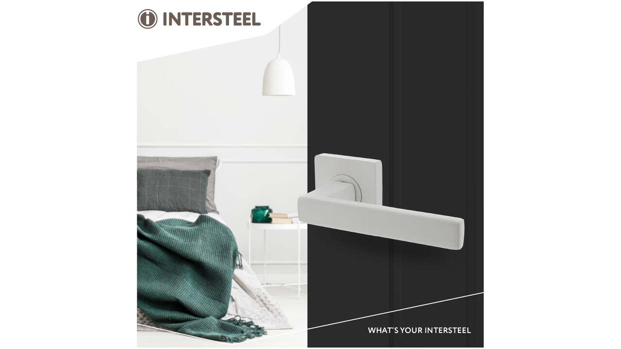 Deurkruk Hera op rozet verdekt 55x55x10mm met nokken wit