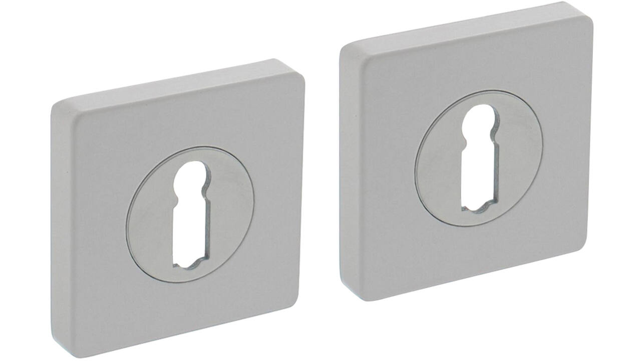 Sleutelrozetten verdekt 55x55x10mm met nokken wit