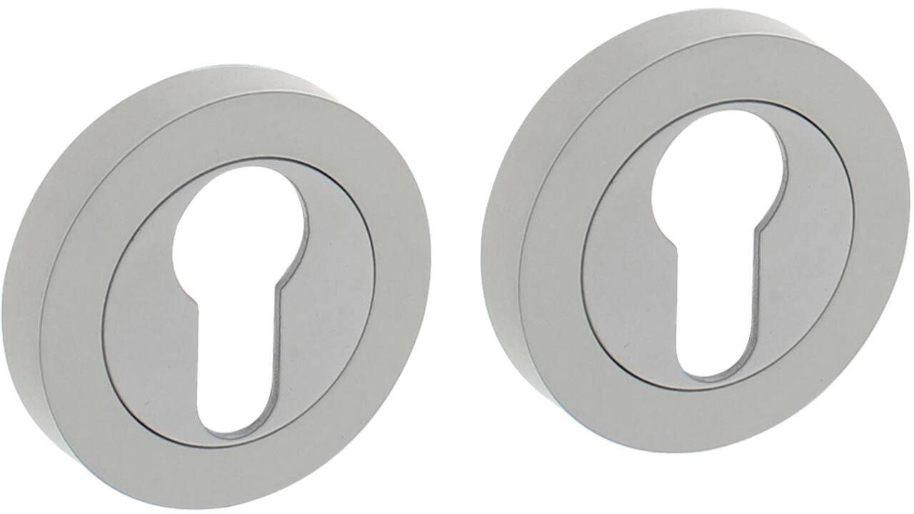 Cilinderrozetten verdekt ø52x10mm met nokken wit