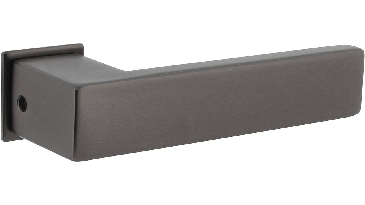 Deurkruk Amsterdam met rozet zelfklevend 30x30x3mm antraciet grijs