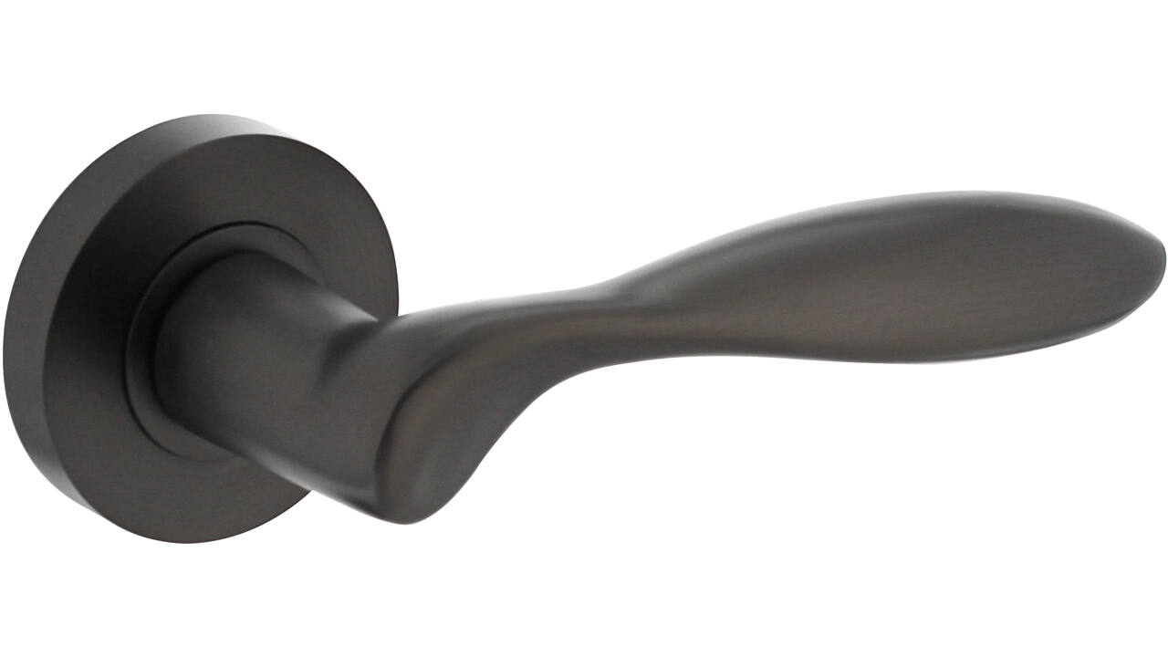 Deurkruk George op rozet verdekt ø52x10mm met nokken antraciet grijs