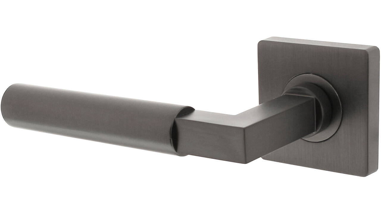 Gatdeel links Baustil op rozet verdekt 55x55x10mm met nokken antraciet grijs