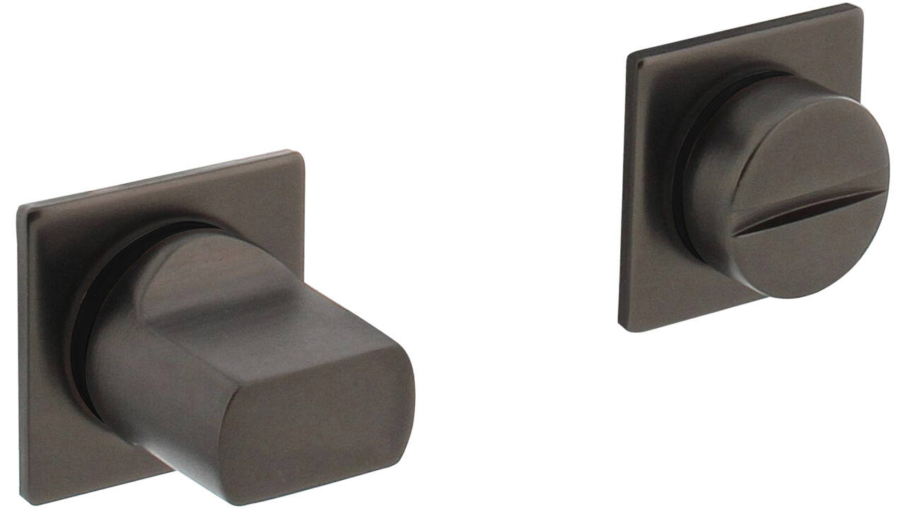 WC-sluiting zelfklevend 30x30x3mm met stift 8x8mm antraciet grijs