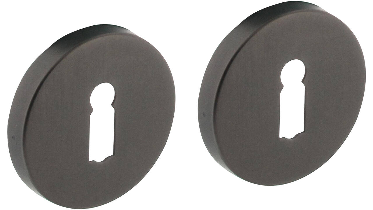Sleutelrozetten verdekt ø53x8mm met nokken antraciet grijs